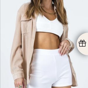 Princess Polly beige corduroy shacket!